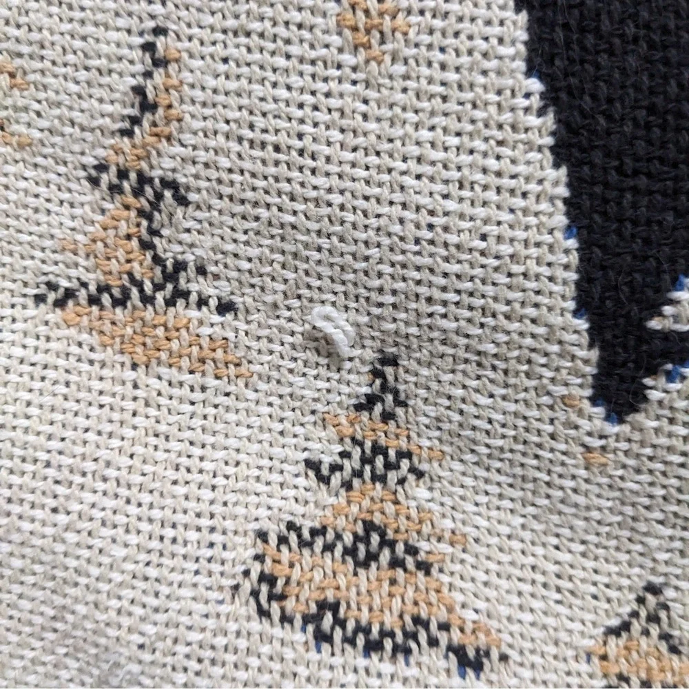 Vintage Woven Wolf Tapestry Throw Blanket Howling Moon Wilderness Cabin Decor